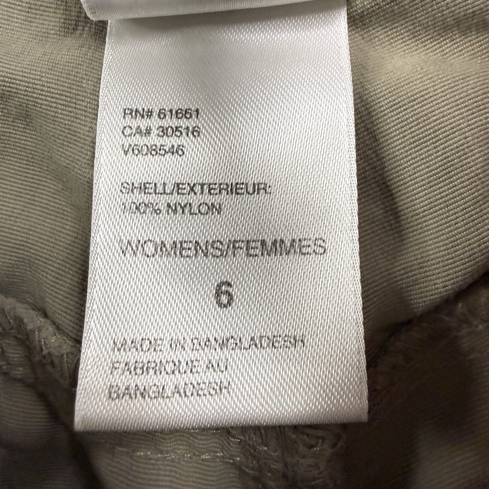 The North Face Vintage Womens 6 Nylon Hiking Pants Khaki Outdoor Trail 00s - Picture 3 of 12